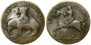 Royaume-Uni, jeton de 1/2 pence, 1792