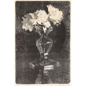 Leon Wyczółkowski (1852 - 1936), Peonies in a crystal vase , 1922