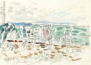 Jan Cybis (1897 - 1972), Am Meer - aus der Serie: Świnoujście, 1972