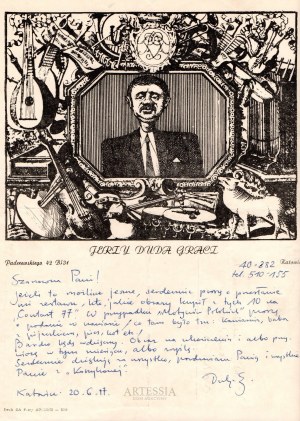 Jerzy Duda-Gracz (1941-2004), Duda-Graczův dopis Dese na ulici Koszykowa, 1977
