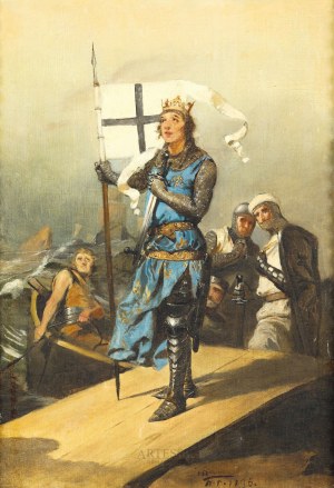 Jan Czeslaw Moniuszko (1853-1908), To the Crusade! - King Louis IX the Holy, 1896