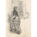 Kazimierz Bieńkowski (1863-1918), Kobieta przechodząca mimo okna, 1888