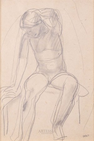 Wojciech Weiss (1875-1950), Nude of a young girl