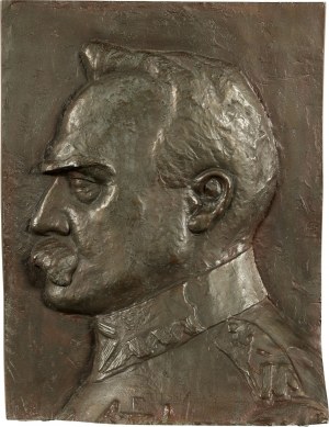 Autor unbekannt, Polen, 1930er Jahre, Büste von Marschall Józef Piłsudski, zeitgenössischer Guss