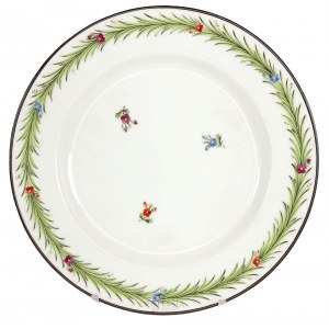 Manufaktura Porcelany, Baranówka (1804-1914), Talerz z wzorem sitowia, ok. 1815-1825