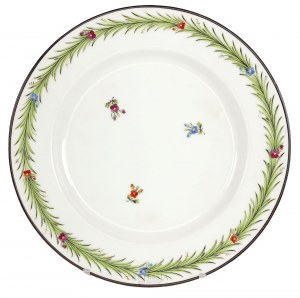 Manufacture de porcelaine, Baranovka (1804-1914), Assiette à motif de joncs, vers 1815-1825