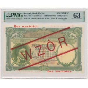 5 000 or 1919 - MODÈLE - tirage élevé - PMG 63
