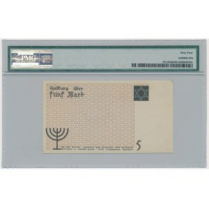 5 Mark 1940 - orange serial number - PMG 64 - cardboard paper