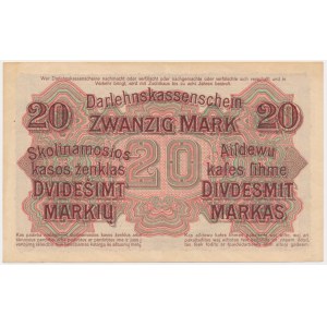Kowno, 20 Mark 1918 - B - RARE IN THIS CONDITION