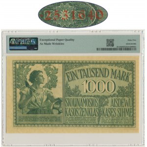 Kowno, 1.000 Mark 1918 - A - 7 digit series - PMG 65 EPQ - RARE