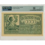 Kowno, 1.000 Mark 1918 - A - 7 digit series - PMG 65 EPQ - RARE