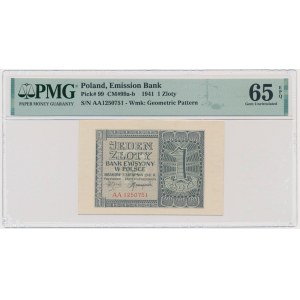1 or 1941 - AA - PMG 65 EPQ - série recherchée