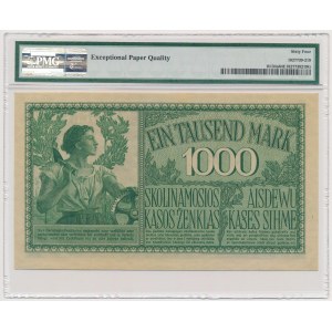 Kowno, 1.000 Mark 1918 - A - 6 digit series - PMG 64 EPQ