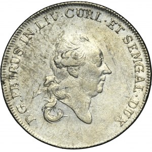 Duchy of Courland, Peter Biron, Thaler Mitau 1780