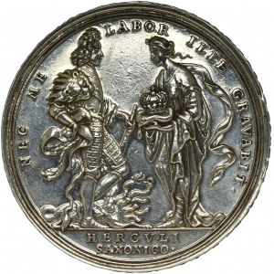Auguste II le Fort, Médaille du couronnement 1697 - HERCVLI SAXONICO