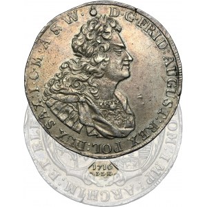 Augustus II the Strong, Thaler Dresden 1716 ILH - VERY RARE