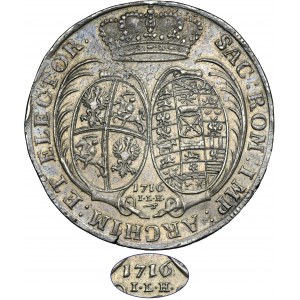 Augustus II the Strong, Thaler Dresden 1716 ILH - VERY RARE