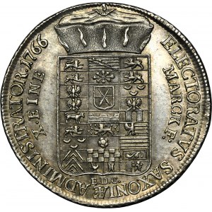 Xaver as administrator, Thaler Dresden 1766 EDC