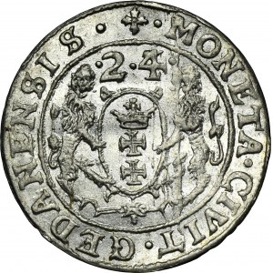 Sigismund III Vasa, 1/4 Thaler Danzig 1624/3 - PR•