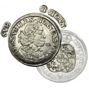 John II Casimir, 1/4 Thaler Bromberg 1651 CG - RARE