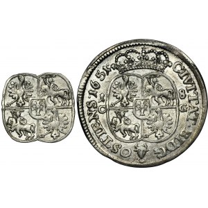 John II Casimir, 1/4 Thaler Bromberg 1651 CG - RARE
