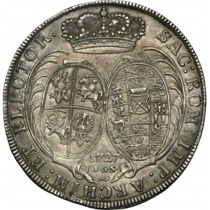 August II the Strong, Thaler Dresden 1727 IGS - RARE