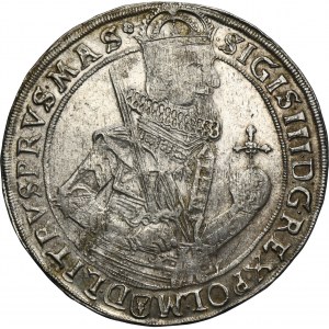 Sigismund III Vasa, Thaler Bromberg 1631 II - sword touching the ruff