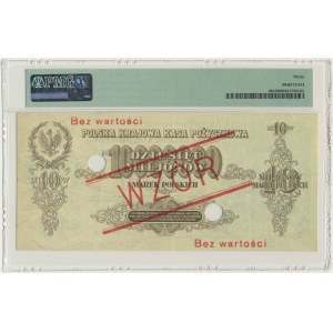 10 milionów marek 1923 - WZÓR - A123456/A789000 - PMG 30
