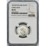 Polish Kingdom, 1 zloty Warsaw 1818 IB - NGC MS62