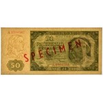 50 złotych 1948 - SPECIMEN - A 12334567/8901234 - PMG 64