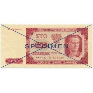 100 złotych 1948 - SPECIMEN - D - niebieski nadruk