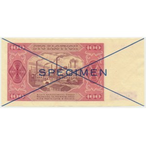 100 złotych 1948 - SPECIMEN - D - niebieski nadruk