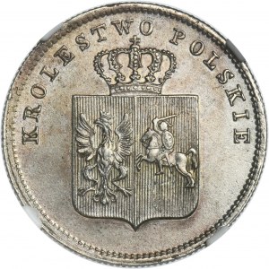 November Uprising, 2 zlote Warsaw 1831 KG - NGC UNC DETAILS