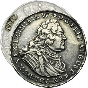 Augustus III of Poland, Thaler Dresden 1750 FWôF - RARE