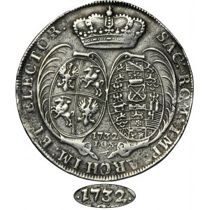 Augustus II the Strong, Thaler Dresden 1732 IGS - RARE
