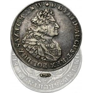Auguste II le Fort, Dresde Thaler 1710 ILH - TRÈS RARE