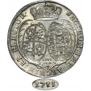 Augustus II the Strong, Thaler Dresden 1711 ILH - VERY RARE