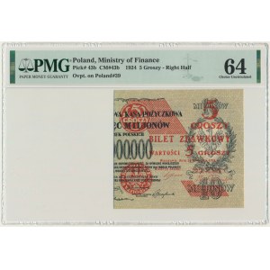 5 pennies 1924 - moitié droite - PMG 64