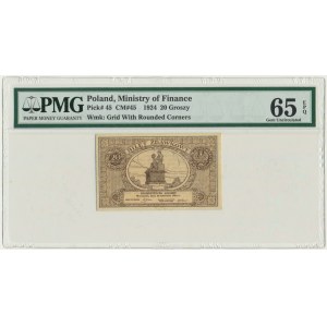 20 groszy 1924 - PMG 65 EPQ