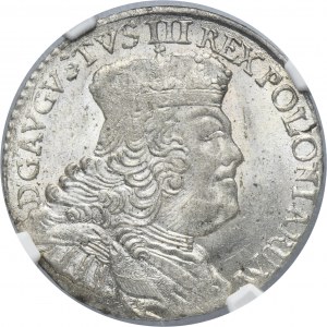 Auguste III Sas, Ort Leipzig 1756 EC - NGC MS64