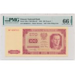 100 zloty 1948 - HF - PMG 66 EPQ - papier rayé