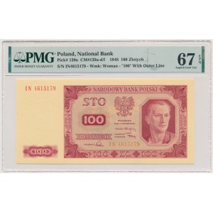 100 or 1948 - IN - PMG 67 EPQ