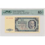 20 złotych 1948 - GP - PMG 65 EPQ - papier prążkowany