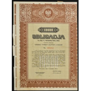 4% Państwowa Renta Złota, Seria I, 1936, obligacja 10.000 zł
