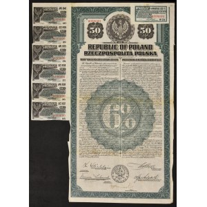 6% pożyczka dolarowa 1920, obligacja 50 dolarów