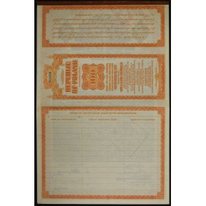 7% pożyczka stabilizacyjna 1927, skonwertowana na 4,5%, obligacja 100 dolarów, TRANCHE FRANCAISE