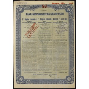 Bank Gospodarstwa Krajowego, 8%/5,5% obligacja komunalna 100 zł, Emisja I, Konwersja 1938