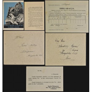 Pożyczka Narodowa oraz Pożyczka Dolarowa 1920 - zestaw afiszy, dokumentów i ulotek