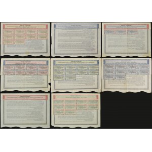 Towarzystwo Kredytowe Ziemskie w Warszawie, 4,5% list zastawny serji 5 - zestaw 8 szt.