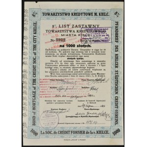 TKM Kielce, 8%/5% list zastawny serii czwartej (duplikat), 1.000 zł